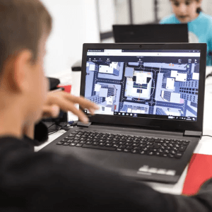 Screenshot von CoSpaces auf einem Laptop