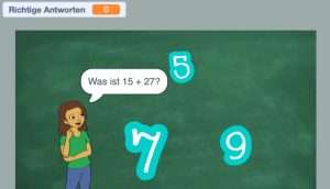 Mathequiz in Scratch
