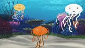 Scratch Quallen im Meer