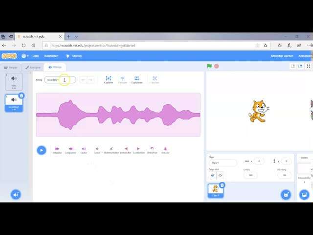 Soundeditor aufrufen