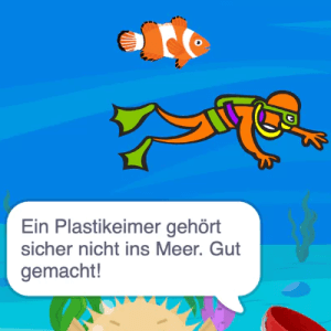 Scratch Plastik im Meer