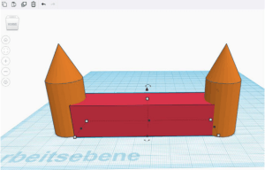 Ein 3D-Gebäude wird im Programm Tinkercad erstellt