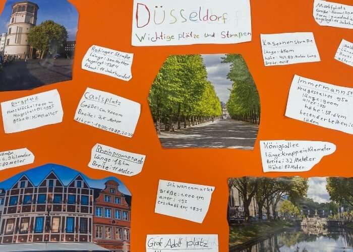 Stadtführung durch Düsseldorf - sprechendes Plakat - Ein Digi:School Konzept
