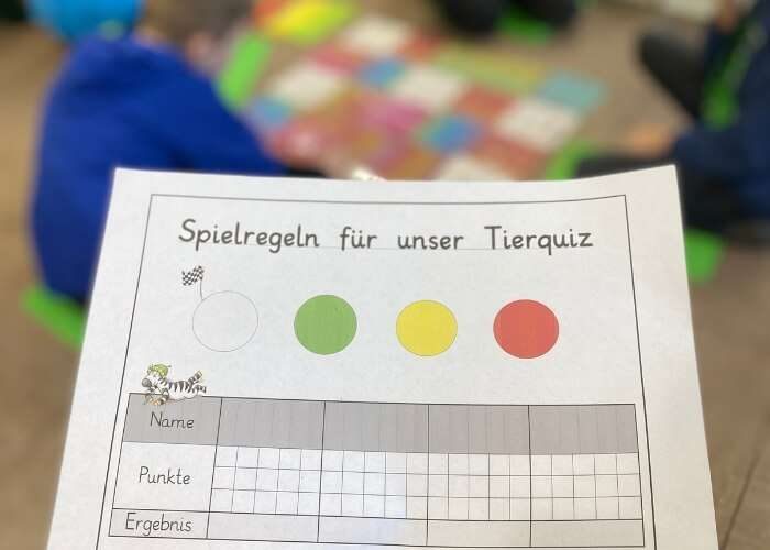 Mit Bluebot ein selbsterstelltes Tierquiz erstellen - Spielkarte