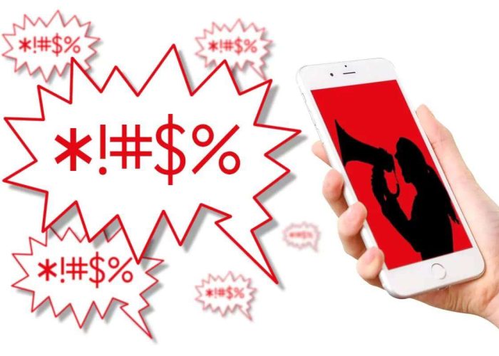 Grafik mit Sprechblasen und einem Smartphone.