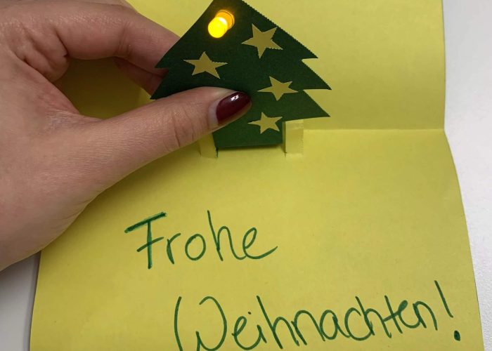 Leuchtende Weihnachtskarte