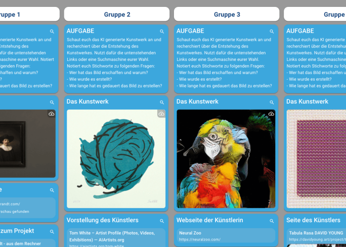 TaskCards KI Kunst